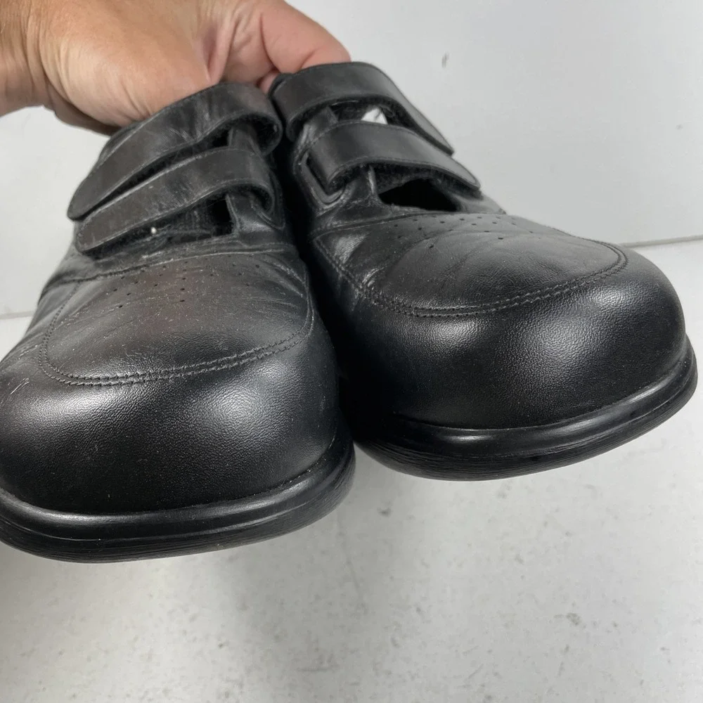 SAS VTO Leather Tripad Comfort Walking Shoe Black Leather Men 9.5 WWW Extra Wide